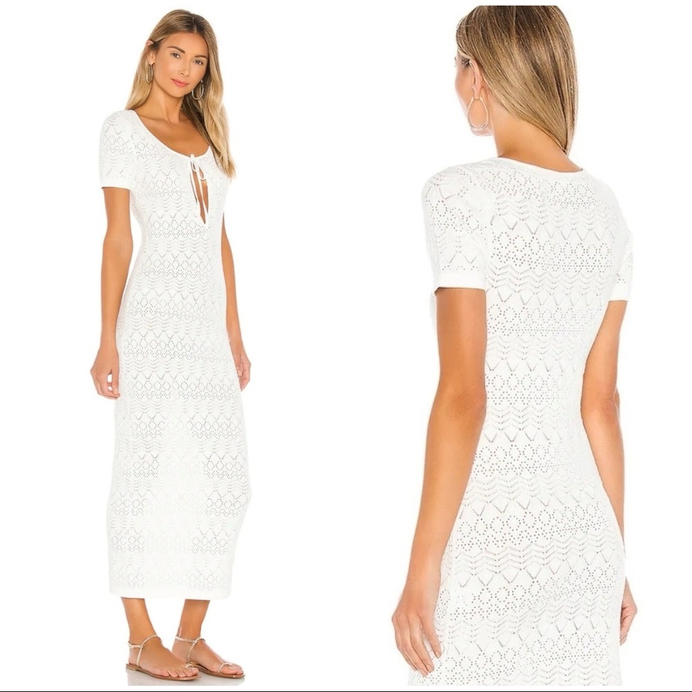 $268 TULAROSA CROCHET POINTELLE DRESS JENS PIRATE BOOTY NIGHTCAP FOR LOVE LEMONS